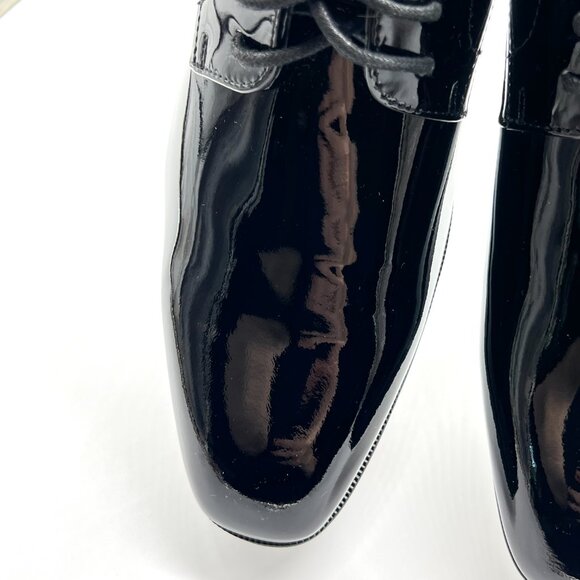 Florsheim Mens Size 7‎ Tuxedo Plain Toe Black Patent Leather Oxfords Dress Shoes - Picture 4 of 12